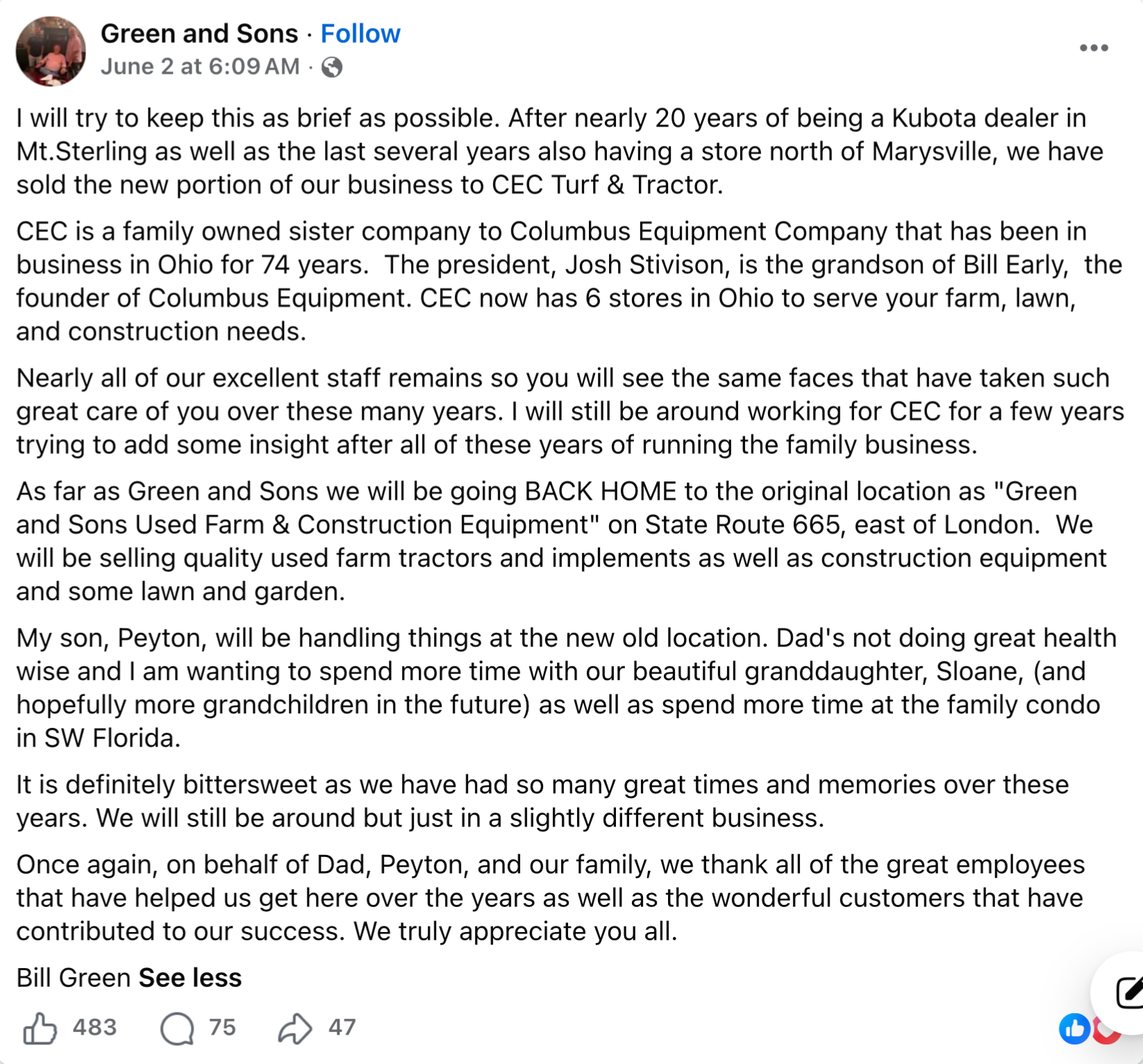 Message from Bill