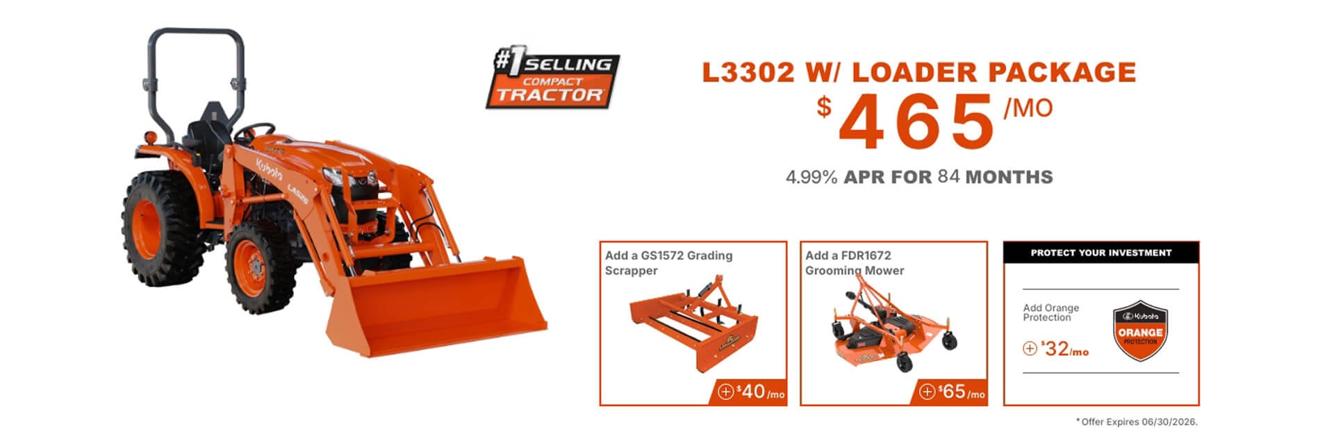 L3302 w/Loader Q2 2026 Package